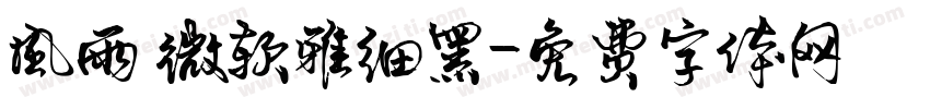 风雨 微软雅细黑字体转换